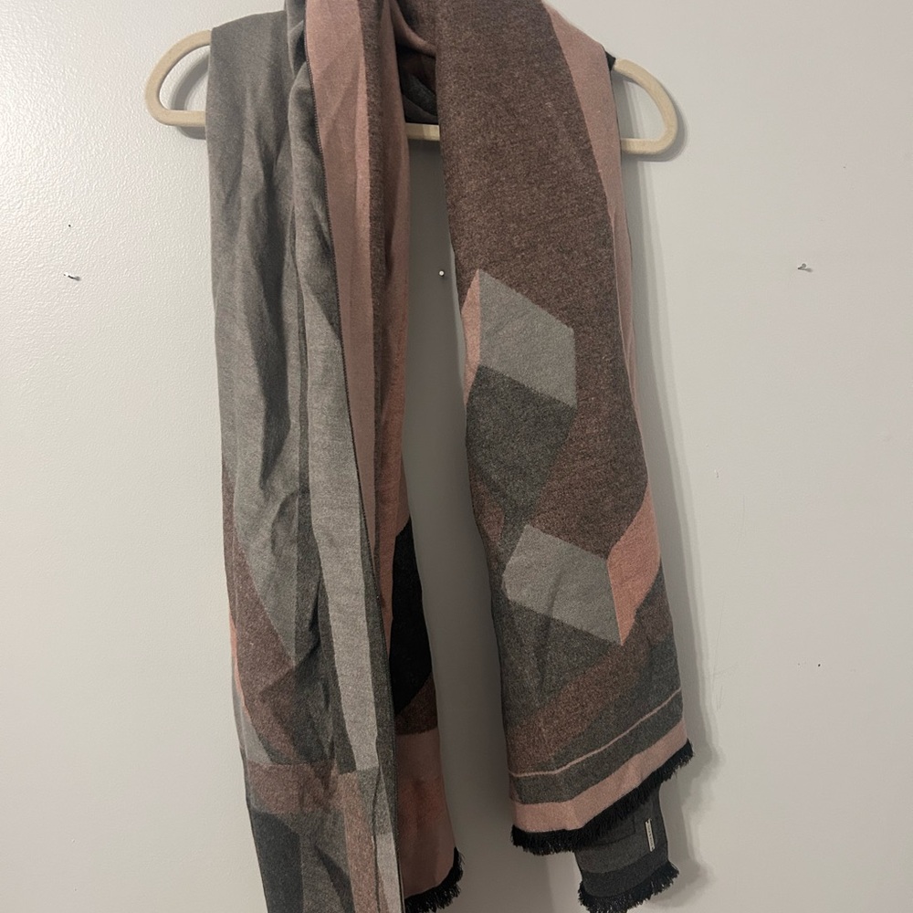 Soia & Kyo Pink and Gray Scarf
